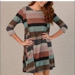 COPY - Fun stripe pocket shift dress!